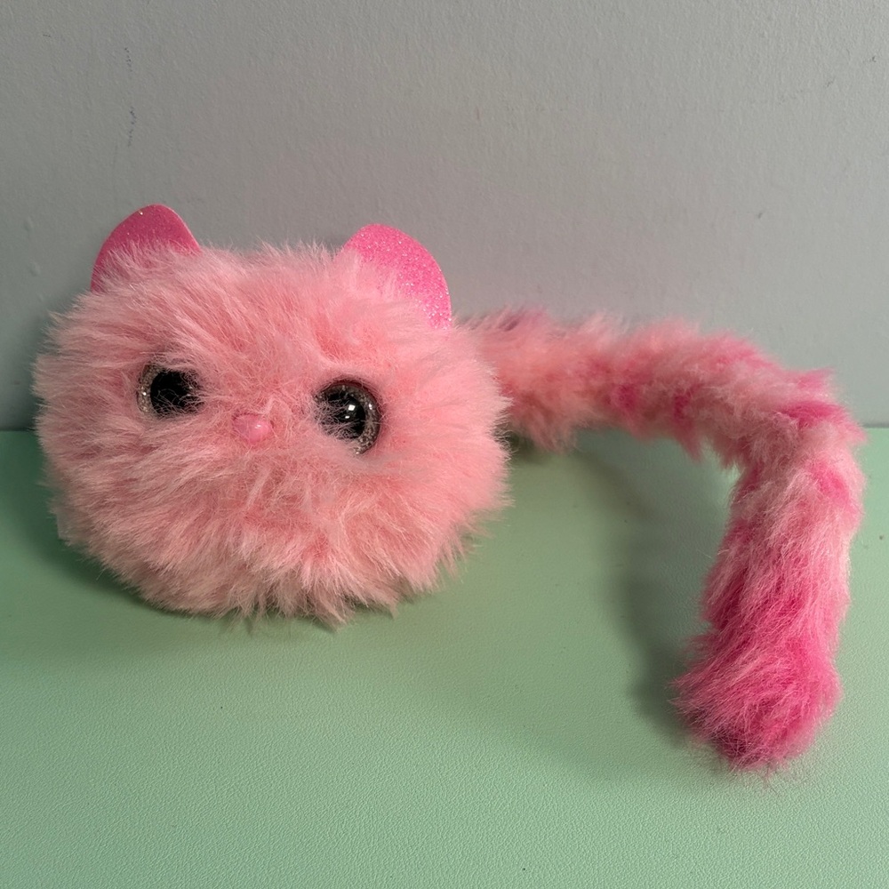 Pomsies Pink Pet Blossom Plush Interactive Toy, Kids Interactive Plush Pet